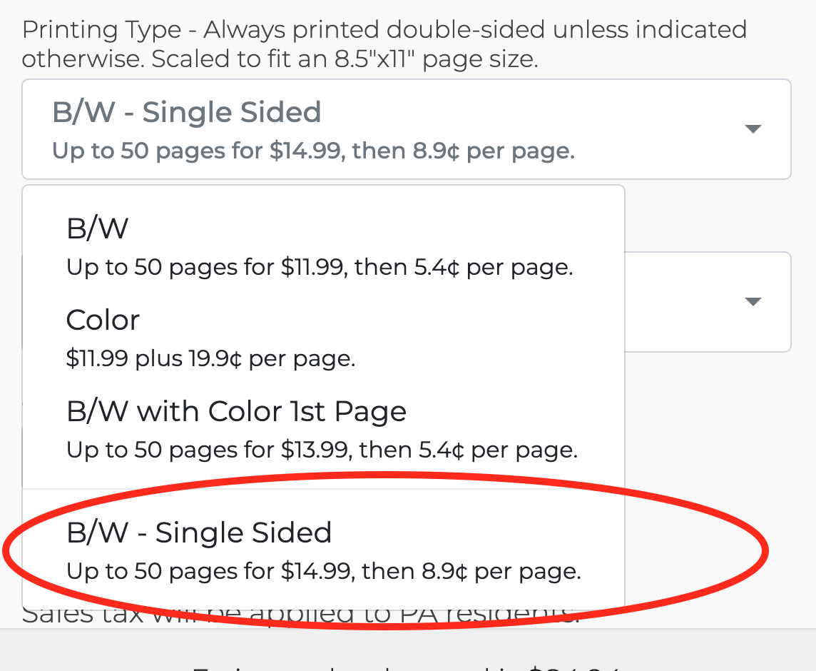 Single-Sided PDF Printing